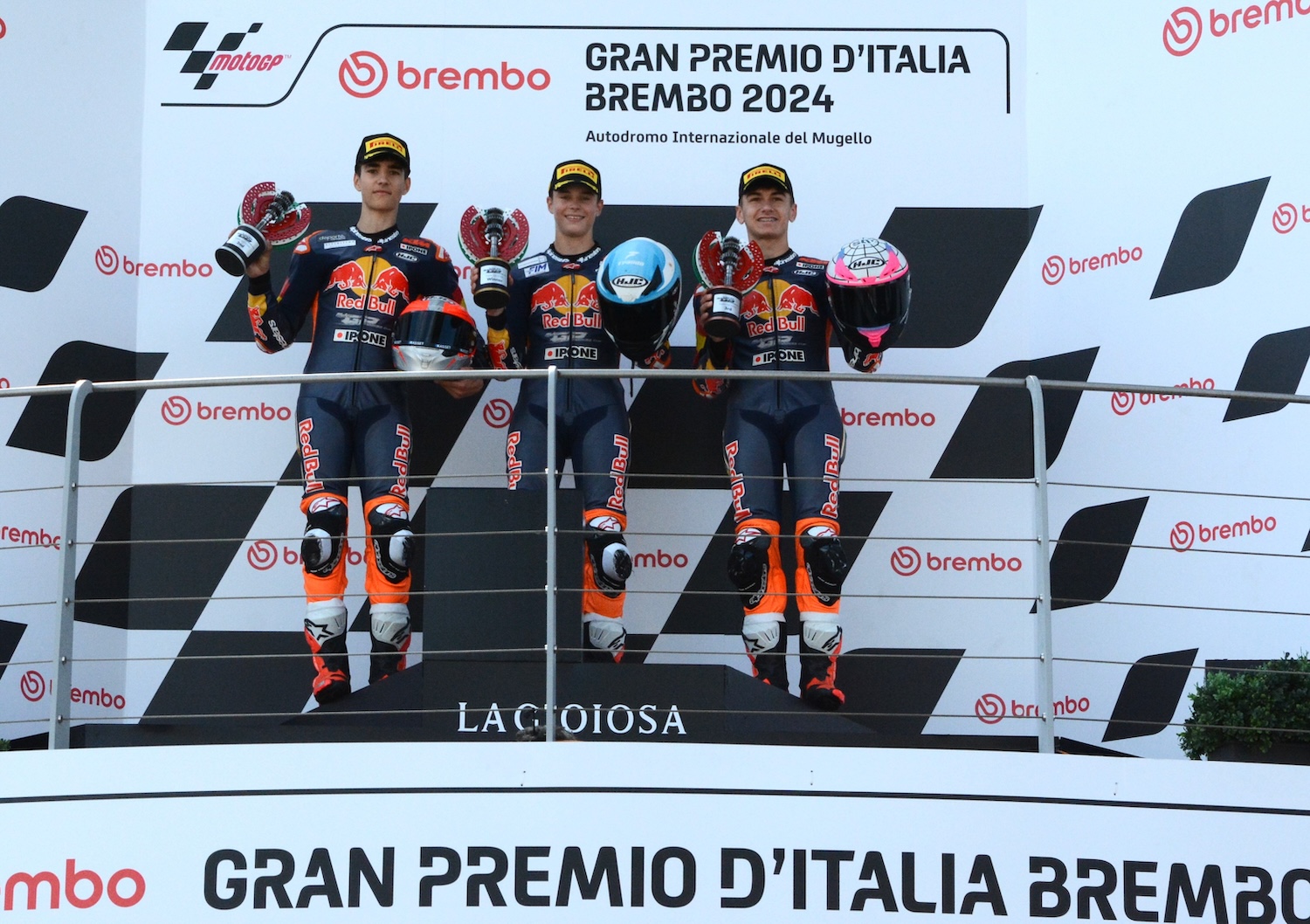 Valentin Perrone Wint De Tweede Red Bull MotoGP Rookies Cup Race Op Mugello