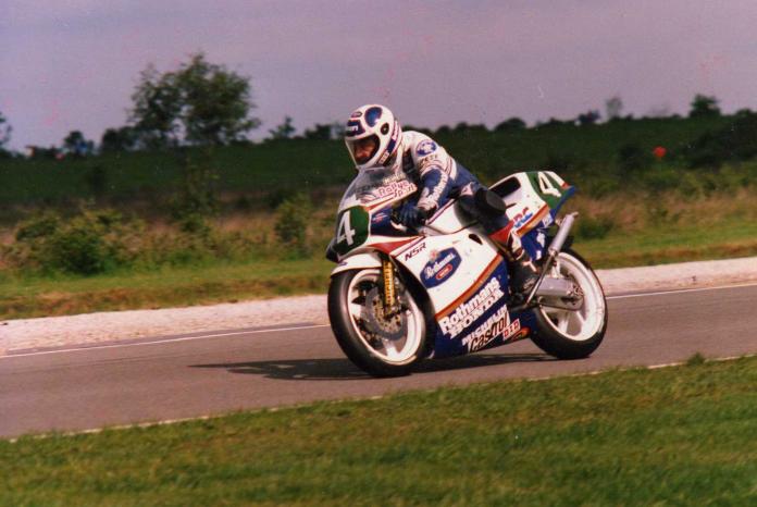 Toni Mang tijdens de TT Assen van 1987, het jaar dat hij zijn laatste wereldtitel zou behalen.